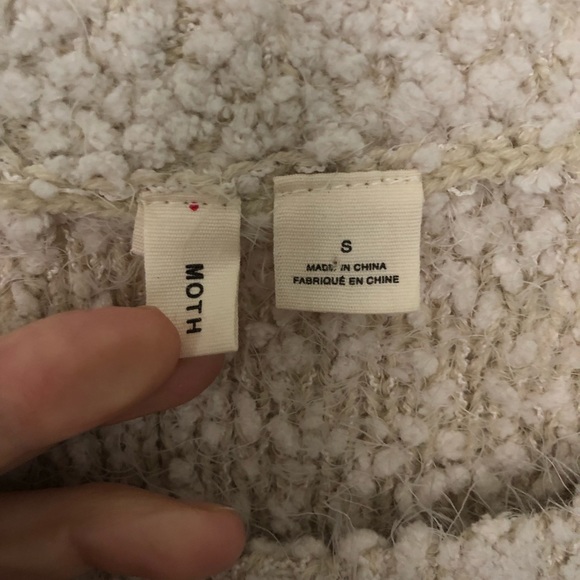 Anthropologie Cream Textured Sweater - Picture 4 of 5